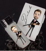 Kişiye Özel Karikatür Tasarım Defter Kalem Matara Hediye Seti 96510