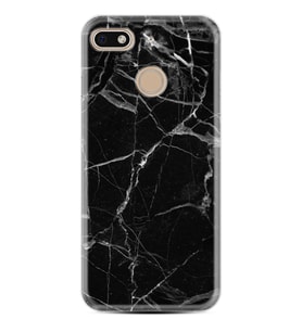 General Mobile GM8 Go GM9 GM20 Pro Plus Kılıf Desemli Silikon Fragile Black Mermer 1378
