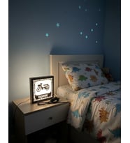 Kişiye Özel İsimli Retro Motosiklet Temalı LED Gece Lambası – Çocuk Odası İçin Eşsiz Dekor  Beyaz ( Canlı Anılar )
