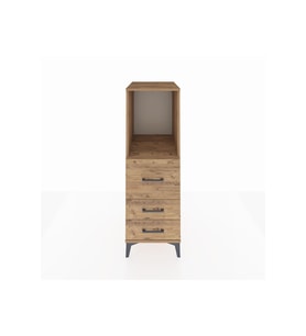 Kronos Dolap Tek Raflı 3 Çekmeceli 44x59x134 Çam-Çam