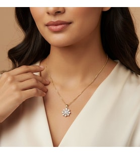 STİL İNCİSİ/ XUPING JEWELRY ÇİÇEK ZİRKON TAŞLI KOLYE (Altın)