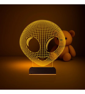 Luvivia Alien Uzaylı Çocuk Odası 3D Lamba - Masa Gece Lambası