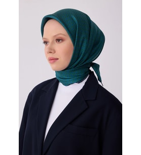 Belli Nostalji Serisi Twill İpek Desenli Eşarp 4317D