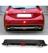 Peugeot 208 Siyah Difüzör Difizör Yuvarlak Egzoz Görünüm Kulaklı Tip 1995-2002