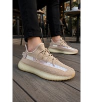 Morven Erkek , Kadın Triko Sneaker Ayakkabı – Günlük Bağcıklı Hafif Spor Modeli - Bej
