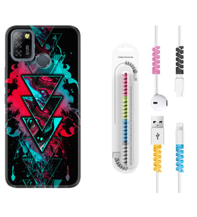 INFINIX Smart 4 5 6 Zero 8 S5 Pro Kılıf Kablo Koruma Spiral Silikon Down 1719