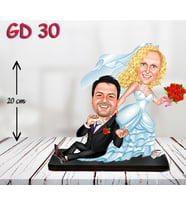 Kişiye Özel Ahşap Biblo - Gelin Damat Biblo 11 ( 3D Biblo )