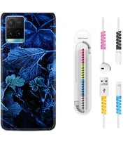 Vivo Y11S Y21S Y20 Y20S Y70 Kılıf Kablo Koruma Spiral Silikon Blue Foid 1628