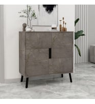 Darien Ç001 Çok Amaçlı Dolap Gordion Mermer/ Ahşap Siyah