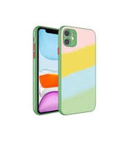 Apple iPhone 11 Uyumlu Kılıf Kamera Korumalı Renkli Temperli Zore X-Cam Kapak (Model 10)