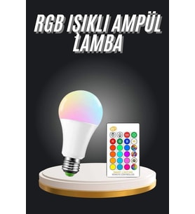 Ambiyans Aydınlatma Rgb Led Lamba Kumandalı Renk Değiştirebilen (Çok Renkli)