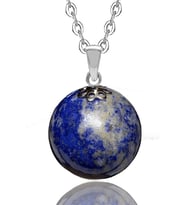 Sertifikalı Aaa Kalite Lapis Lazuli Taşı Kolye (afganistan) (Çok Renkli)