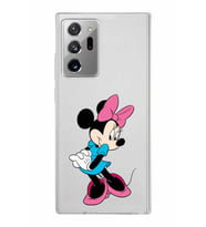 Samsung Galaxy Note 20 Ultra Kapak Minnie Mouse Tasarımlı Şeffaf Silikon Kılıf