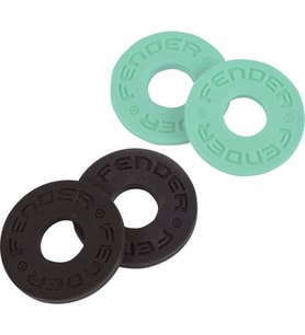 Fender Strap Block 4-Pack Black (2) Surf Green (2)