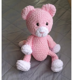 Sevgililer Günü Özel Pofuduk Pembe Amigurumi Ayı