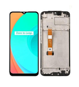 Oppo Realme C11 ile Uyumlu Lcd Ekran Dokunmatik Çıtalı Rmx2185 (Siyah)