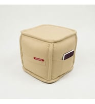 Dekoratif Kare Puf Orta Sehpa Ayak Uzatma Puf 40x40x42 Cm Puffymod (Bej)