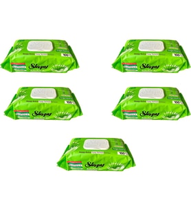 Extra Doğal Aloe Vera Özlü Yüzey Temizlik Islak Havlusu - 100'lü 5 Paket