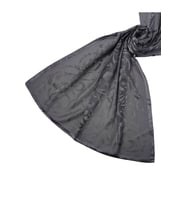 Mısırlı Eşarpları Devore Etnik Desen Şal (Füme)