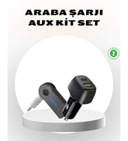 Bluetooth Aux Çevirici Ve Pd Destekli Araç Şarj Cihazı 2’li Set