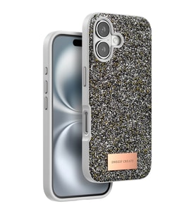 Onegif Apple İphone 16 Bright Simli Kapak - Gümüş