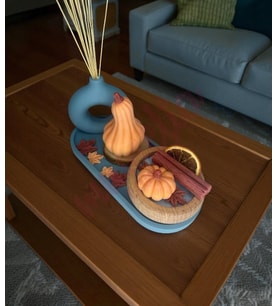 Soft Season Mum - Mumelia Candles Doğal Soya Balkabağı Taştozu Vazo Tasarım Dekoratif Mum Seti