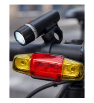 Bisiklet LED Güvenlik Işığı Seti – Güçlü Ön Far ve Arka Stop Lambası