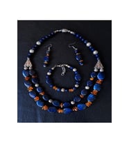 Lapis Kehribar Enerji, Şifa Ve Bilgelik Takı Seti (Çok Renkli)