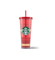 Starbucks® Kırmızı- Altın Şeritli Termos 710ML