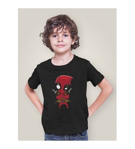 Deadpool Baskılı Unisex Çizgi Film Çocuk Tişört (1-12 Yaş)