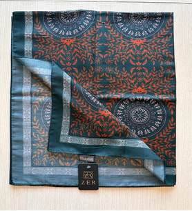 ZER Premium – Geometrik ve Floral Desenli Özel Koleksiyon Şal (Yeşil)