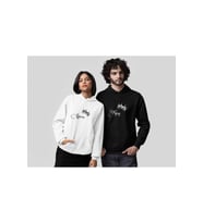 Sevgili Kombini King Queen Sweatshirt – Çift Kapüşonlu Hoodie (Siyah - Beyaz)