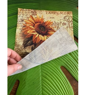 23X18 CM KETEN KUMAŞ AY ÇİÇEĞİ TASARIM ARMA DİKİŞ GİYİM AKSESUARI