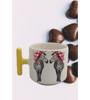 Çift Zebra Tasarımlı T Kulp Fincan