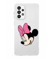 Samsung Galaxy A73  Kapak Minnie Mouse Tasarımlı Şeffaf Silikon Kılıf