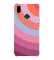 Samsung Galaxy A10s  Köşe Korumalı Antişok Kapak Renk Cümbüşü Tasarımlı  Silikon Kılıf (Şeffaf)