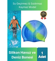 Premium Su Geçirmez Sızdırmaz Kaymaz Elastik Yüzme Şapkası Kaliteli Silikon Deniz Havuz Yüzme Bonesi