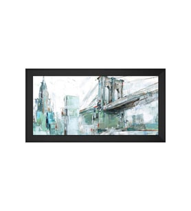Soyut Şekiller Motifli Kanvas Tablo 50 x 70 cm Siyah Çerçeve