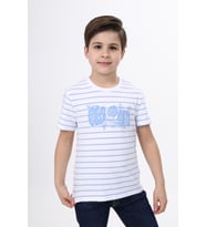 Toontoy Erkek Çocuk Çizgili Tişört (Mavi)