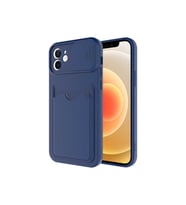 Apple iPhone 12 Uyumlu Kılıf Zore Kartix Kapak (Lacivert)