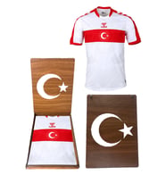 Hummel Orijinal Türkiye Beyaz Milli Takım Forma Hediyelik Ahşap Kutulu