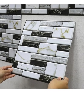 Dodes 3D Mermer Görünümlü Kendinden Yapışkanlı Duvar Sticker