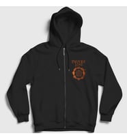 Presmono Unisex Siyah Logo Paradise Lost Fermuarlı Kapüşonlu Sweatshirt 549998tt