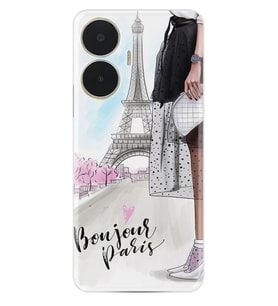 C55 Kılıf Resimli Desenli Baskılı Silikon Bonjour Paris 1419