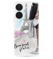 C55 Kılıf Resimli Desenli Baskılı Silikon Bonjour Paris 1419