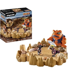 Playmobil Naruto Shippuden 70667 Naruto vs Pain, Krater Taban Plakası ve Dev Kurbağa Gamakichi ile H (Çok Renkli)