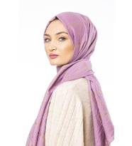 Jakar Dokuma Desen Jakarlı Modal Seri Şal Eşarp Askısı ile Birlikte 75x200 cm Pe