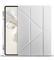 Honor Pad 9 Uyumlu Kılıf Zore Tri Folding Kalem Bölmeli Standlı Kılıf (Gri)