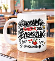 Fizik Öğretmeni Hediye Kupa- Öğretmenler Günü Özel Tasarım