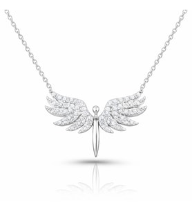 Gümüş Mikail Meleği Bayan Kolye